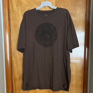 Casual Brown Graphic Tee for Men